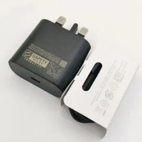 For Samsung Charger UK Plug 25W Super Fast Charge Power Adapter Type C For Galaxy A73 A53 A72 S20 S21 S22 S23 Z Flip Fold 5 4 3