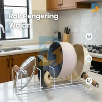 Rak Wajan Panci Portable 40cm Peniris Alat Dapur Anti Karat Rak untuk Alat Masak Hitam