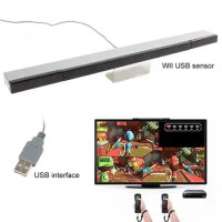 1pc USB Replacement Infrared Wired Remote Sensor Bar Reciever Fit for Wii / Wii U Console Fit for Wii Sensor Bar Wired Receivers