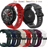 Soft Silicone Strap For Huami Amazfit T-Rex Smart Watch Band Replace Sports Bracelet For Xiaomi Amazfit T-Rex Pro Trex Correa