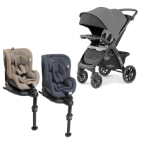 【Chicco】Seat2Fit Isofix安全汽座 0-4歲 I-size規格+Bravo極致完美手推車風尚版(嬰兒手推車)