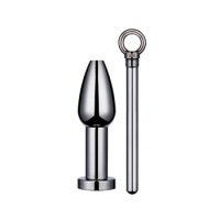 Metal Anal Plug Pull Ring Big Butt Plug Anal Enemator Prostate Massager Anal Trainer Anal Sex Toys For Men and Women RY060