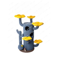Cactus Cat Climbing Rack Nest Tree Integrated Large Castle Wooden
