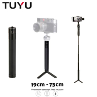 TUYU 73cm Retractable Extension Rod Selfie Stick For GoPro Insta360 Feiyu G6 SPG WG2 G5 Handheld 3-axis Gimble Stabilizer Parts