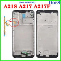 Phone LCD Frame Plate Bezel For Samsung Galaxy A21S A217 Front Middle Frame Chassis Panel Repair