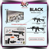Mainan Tembakan Anak WGG M4A1 Pubg Gel Watergel Hitam - Lampu