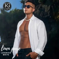 RG STYLE BALI | LINEN LUXURIUS PURE WHITE | kemeja linen original | kemeja putih lengan panjang S