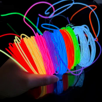 1/3/5M Portable Neon EL Wire Lights Super Bright Battery Operated for Cosplay Dress Festival Party Halloween DIY Christmas Decor