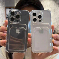 Sarung Telefon Beg Kad Lembut, Reka Bentuk Mewah, Serasi dengan iPhone 15, 14, 13, 12, 11, Pro Max,