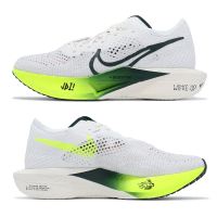 Nike 競速跑鞋 ZoomX Vaporfly Next% 3 FK 男鞋 白 綠 輕量 彈力 碳板 路跑 FZ4017-100