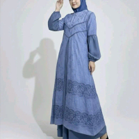 gamis wanita rompie Outer lepas pasang gamis kondangan rompie terbaru gamis kondangan termewah
