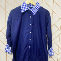 Kemeja Nazwa Navy | Blus | Atasan