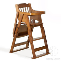 寶寶實木餐椅家用嬰兒可折疊椅子兒童學坐桌椅多功能吃飯座椅摺疊餐椅【聚物優品】