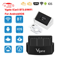 Vgate iCar3 Wifi Bluetooth for IOS/Android OBD 2 OBD2 Auto Diagnostic tool ELM327 OBD Car Code Reader Scanner pk elm 327 V1 5