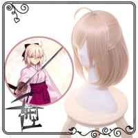 Okita Souji Wig Fate Grand Order Cosplay Wig Short Synthetic Women Hair Anime Fate Grand Order Cosplay Wigs Okita Souji