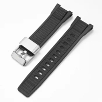 stainless Pin buckle Watch Strap For Casio G-SHOCK MTG-B3000 Series Watch Accessories silver buckle TPU Watch Band Replacement