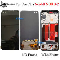 Supor Amoled 6.44" For OnePlus Nord / OnePlus 8 NORD 5G / OnePlus Z LCD Display Screen Touch Digitizer Assembly Frame