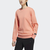 Adidas GFX Sweat [HZ3003] 女 長袖上衣 衛衣 亞洲版 運動 休閒 新年款 棉質 柔軟 粉橘