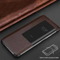 Genuine Leather Case For Huawei Mate 20 Pro Case Intelligent Wakeup Cover Window View Coque For Huawei Mate 20 Case Fundas