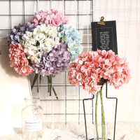 Bunga Hydrangea 35 cm Bunga Hortensia Artificial Bunga Plastik Dekorasi