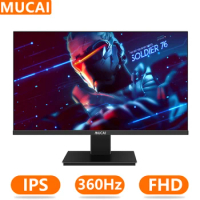 MUCAI 24.5 Inch Gamer Monitor 360Hz LCD Display HD Desktop PC Computer Screen IPS Panel Not Curved HDMI-compatible/DP