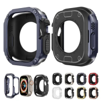 Sports Mod Kit PC Cover for Apple Watch 8 Ultra 49mm Protective TPU Frame Case for iWatch Series 8 7 6 5 4 se 45mm 40 41MM 44mm