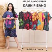 Setelan Kulot jumbo daun set baju dan celana wanita terbaru kekinian daster piyama murah rayon shant