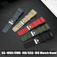 Man PU Watch accessories Wrist Band GG-1000/GWG-100/GSG-100 Bracelet Strap Replacement GG1000/GWG100/GSG100 Watches Belt