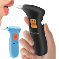 Digital Breath Tester Professional Alcohol Breath Tester Breathalyzer Alcohol Detector Lcd Detector Backlight with Mouthpieces