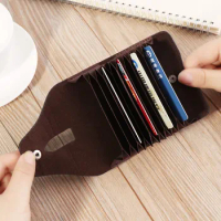 10 Card Slots Mini Card Wallet Holder For Mens Womens Multi-Function Pocket Storage Bag Organizer PU Leather Coin Purse Bag