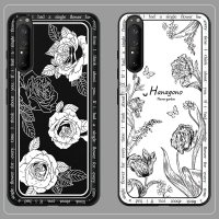 適用于網紅ins法式復古花朵索尼Xperia 1II手機殼皮紋索尼5ii保護殼硅膠索尼XZ1防摔軟