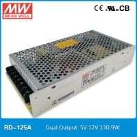 Original Mean well RD-125A 125W 5V 2~15A 12V 0.5~10A Dual output Meanwell Power Supply 5V 12V