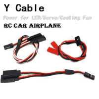 RC Remote Control Model Cars FMS Airplane 85mm/200mm/280mm 2-in-1 Y Cable LED Cooling fan Servo Extension Cables Connection Line