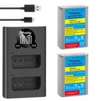 2200mAh BLN-1 PS BLN1 PS-BLN1 Battery + Smart Dual LED USB Charger for Olympus OM-D E-M1 E-M5 Mark II PEN-F E-P5 EM1 EM5 PE