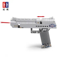 Desert Eagle Pistol Compatible With Lego Can Launch Building Block Gun Eat Chicken Assembly GunToys Nerf gun Gun toy FOR Kids