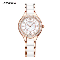 SINOBI New Design Ladies Watches Fashion Top Luxury Women's Quartz Wristwatches Diamond Clock for Girl Best Gifts for Family