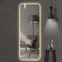 Nordic Glass Mirror Led Dressing With Light Full Dressing Body Mirrors Wall Sticker Shower Espejos Con Luces Bedroom Decoration