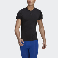 Adidas TF Tee [HK2337] 男 短袖 上衣 T恤 亞洲版 緊身 機能 運動 訓練 透氣 吸濕排汗 黑