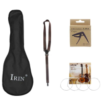IRIN 4Pcs/Set Ukulele Accessory 26 Inch Ukulele Bag Case Backpack with Strings + Capo + Strap Ukulele Replacement Parts