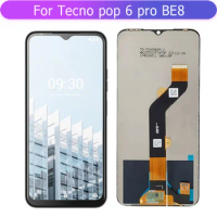 For Tecno Pop 6 pro BE8 Full LCD display touch screen complete glass digitizer assembly Mobile phone repair replacement