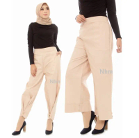 Celana Kulot 2In1 Katun Cigarette, Celana Bahan Wanita, Celana Kerja