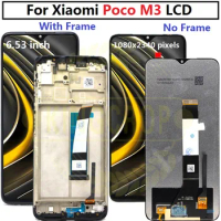 6.53" M2010J19CG LCD SCREEN For Xiaomi Poco M3 LCD Display Touch Screen Digitizer Assembly Replace For Xiaomi Poco M3 LCD Screen