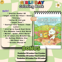 Buku Mewarnai Girl's Day Self Love Coloring Book A4 Kertas Premium Tebal 200 gsm Jilid Spiral Kawat 