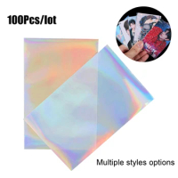100PCS AEGIS GUARDIAN Holographic Card Sleeve for-Mtg Yugioh Deck Protector KPOP Photocard Barrier Binder