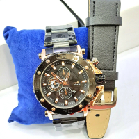 MIRETE 9205 Original Jam Tangan Pria Bonus Tali Kulit Rantai Sport Tahan Air Tanggal Hari Aktif