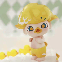Popmart Dimoo Little Yellow Duck Toys Doll Cute Anime Figure Desktop Ornaments Collection Gift