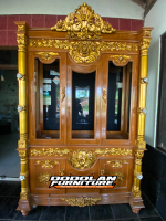 bufet hias bulan ukuran 150 cm bahan kayu jati