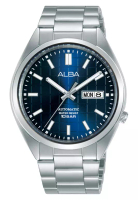 Alba Alba Mechanical - Jam Tangan Automatic Pria - Silver Blue - Stainless Steel Bracelet - AL4317X1