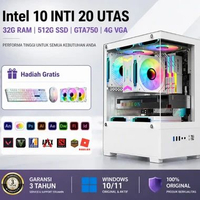 SKY - PC gaming full set 12-inti baru, Komputer desktop perakitan desain kantor dan bermain game ber