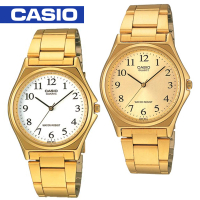 【CASIO 卡西歐】紳士燦金數字型指針男錶(MTP-1130N)